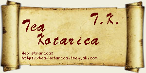 Tea Kotarica vizit kartica